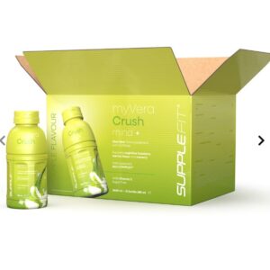 MYVERA CRUSH Mind + | Complément alimentaire en bouteille unidose de 285 ml (12 bouteilles) - 3420 ml - SuppleFit