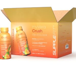 MYVERA CRUSH Electrolytes + | Complément alimentaire avec édulcorants en bouteilles unidose de 285 ml (lot de 12) - 3420 ml - SuppleFit