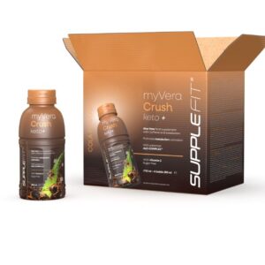MYVERA CRUSH Keto + | Complément alimentaire avec caféine et édulcorants en bouteille unidose de 285 ml (6 bouteilles) - 1710 ml - Supplefit